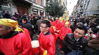 Chinese New Year parade in Milan 2014