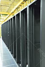 Empty Data Center racks