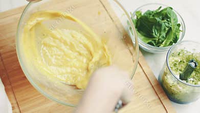 Egg Mixture Ready for Cooking