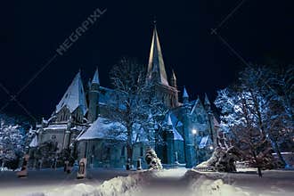 the cathedral Nidarosdomen in Trondheim , Norway