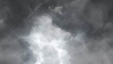 Ominous Thunderclouds Rolling Over the Horizon