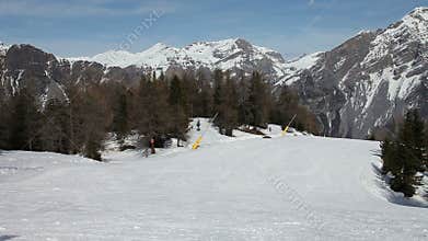 Skiing Downhill
