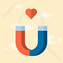 Vector love attraction