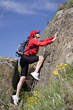 Climber on the rock