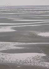 Massive Sandy Beach, Tidepools and Distant Figures