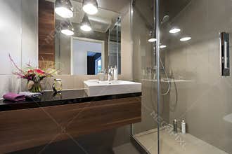 Modern luxury bathroom with shower