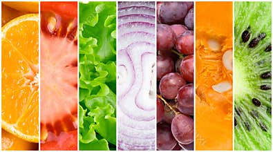 Healthy fresh food background