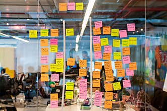 Brainstorm board post it
