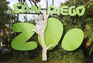 San Diego Zoo sign and logo in Balboa Park