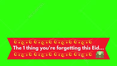 Eid al-Adha Marketing Graphic with Forget-Me-Not Reminder Green screen
