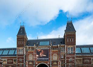 Amsterdam, Netherlands Facade of Rijksmuseum housing classic pieces of art