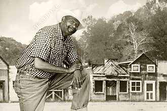 Black Cowboy in the Old West