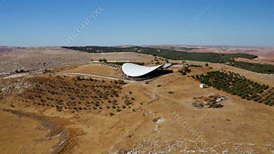 Aerial drone view of Göbekli Tepe archaeological site