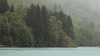 Rain over forest Beautiful Nature Norway
