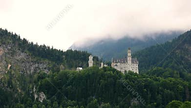 Timelapse Neuschwanstein Castle Bavarian Alps Germany