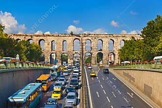 Car traffic at Istanbul Turkey