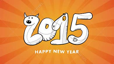 Happy new year 2015 hand drawn video background