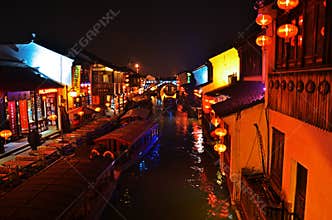 Night scene of Su Zhou (SuZhou) China