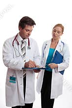 Two doctors in discussion