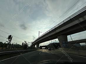Amsterdam Highway Bridge Traffic Amstelveen Netherlands