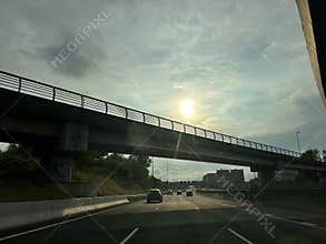 Amsterdam Highway Bridge Traffic Amstelveen Netherlands