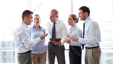Business people with tablet pc and smartphones