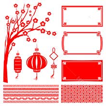 Happy chinese new year 2015 decoration element for design vector
