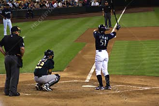Ichiro Suzuki going through personal routine