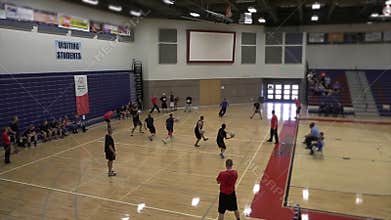 Players throwing dodge balls