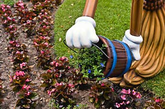 Cartoon gardening