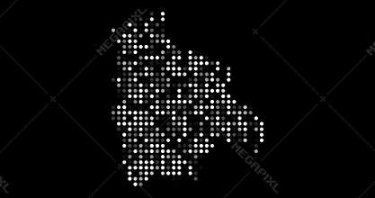 Falling Particles Construct Bolivia Map Reveal