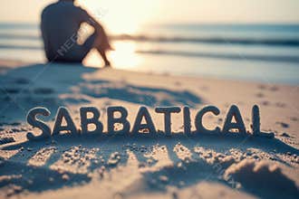 Sabbatical trend for conscious break from work, manage time and resources not burn out AI Generative
