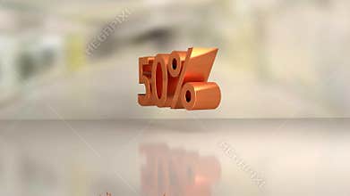 Shopping Sale red Numbers promotion Discount percent Animation realistic dynamic effects video design Business commerce concept on