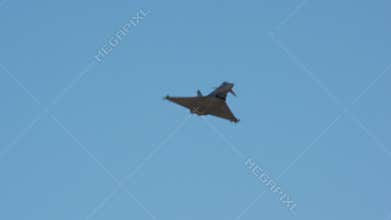 Fighter jet Maneuvering in a Clear Sky