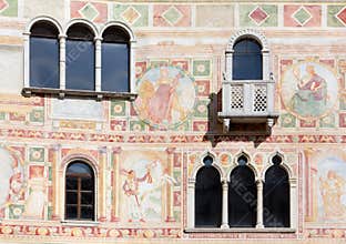 Frescoes on the Exterior Wall of the Castle of Spilimbergo