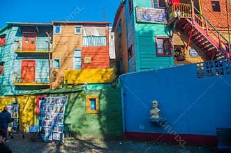 La Boca colorful houses neighborhood, Buenos Aires, Argentina