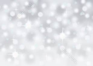 Silver abstract bokeh snow falling winter christmas holiday background