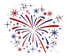 Bursting fireworks, vector