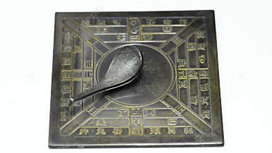 Antique Chinese spoon compass