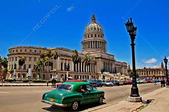 Old retro car in Havana, Cuba