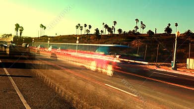 Time Lapse Traffic on Highway