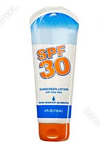 Isolated sunscreen bottle.