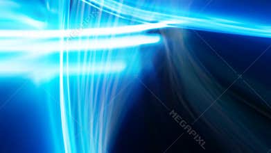 Blue and Teal Echo Light Streaks