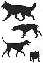 Dog breed silhouettes 7