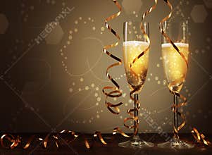 Wine on Elegant Glass with Spiral Thin Foils