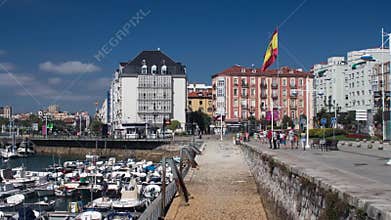 Timelapse - Spanish flag in Santander