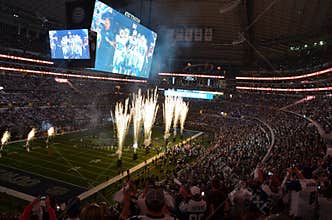 Football Stadium Fireworks