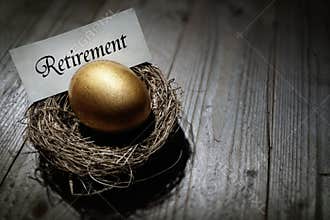 Retirement savings golden nest egg