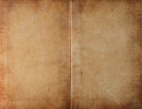Unfolded book dark smudged paper