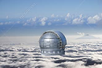 Cloud surrounded observatory